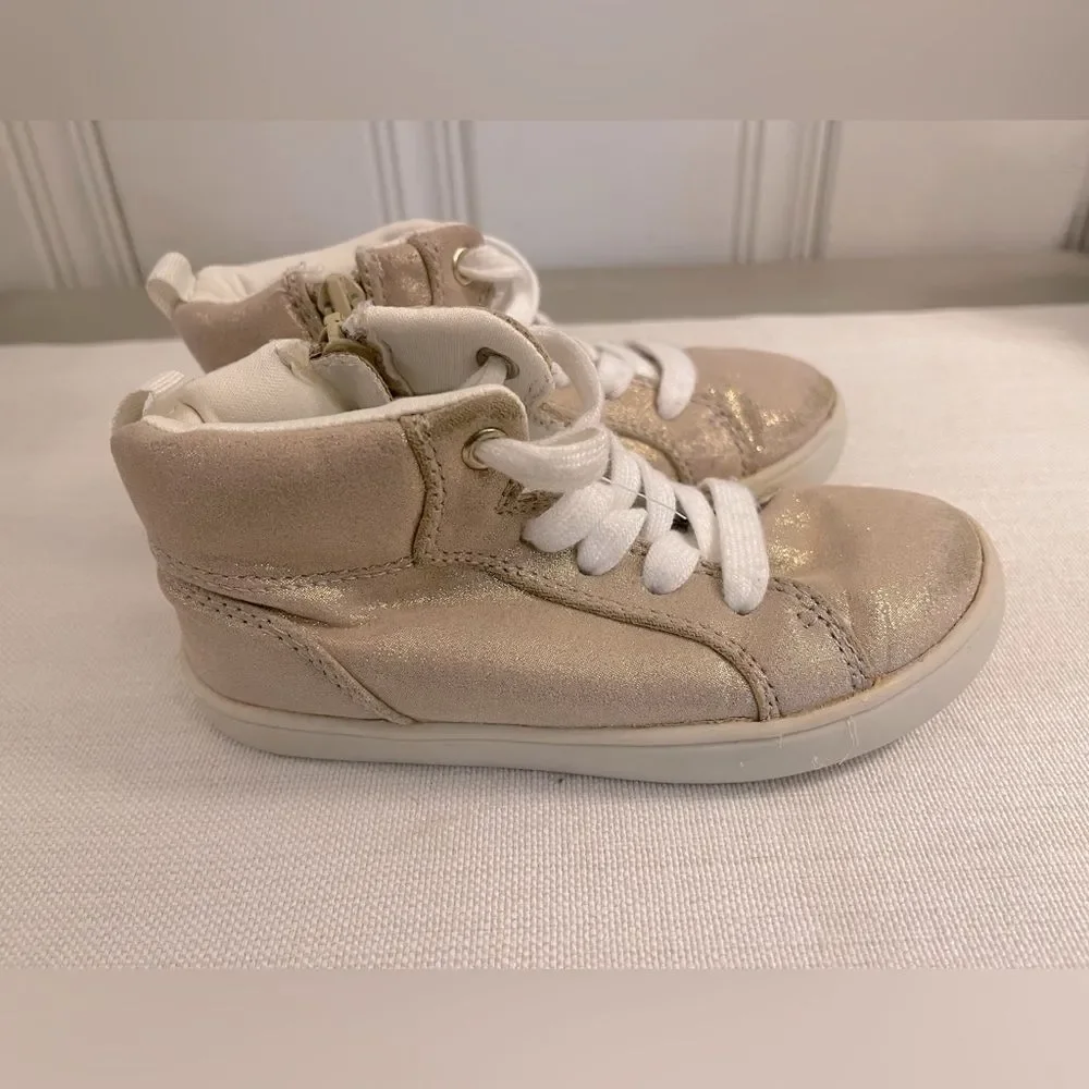 Carters Girls Gold‎ High Tops Size 10